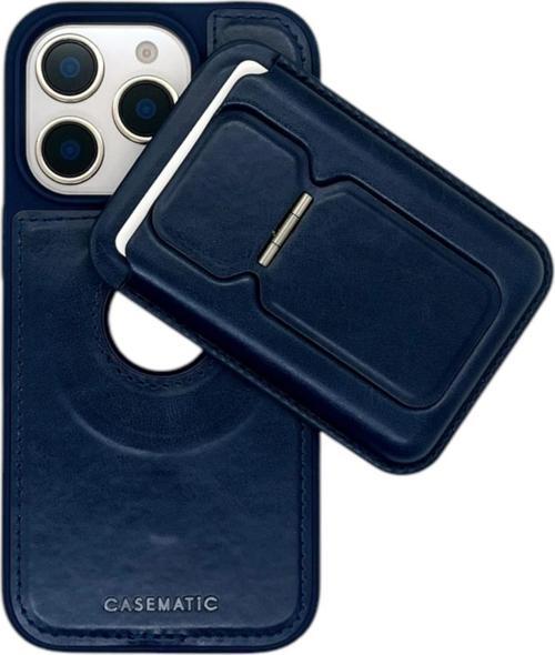 iPhone 16 Pro Uyumlu Standlı Kartlıklı Magsafe Wireless Şarj Özellikli Deri Cüzdan Kılıf