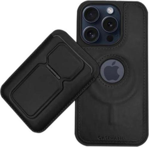 Samsung Galaxy S24 Ultra Uyumlu Standlı Kartlıklı Magsafe Wireless Şarj Özellikli Deri Cüzdan Kılıf