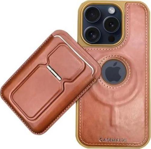 Samsung Galaxy S24 Ultra Uyumlu Standlı Kartlıklı Magsafe Wireless Şarj Özellikli Deri Cüzdan Kılıf