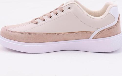 Dijital Baskı Erkek Bej-Beyaz Sneaker Ayakkabı