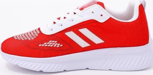 Dijital Baskılı Unisex Kırmızı Sneaker - Beyaz Desenli Günlük Ayakkabı