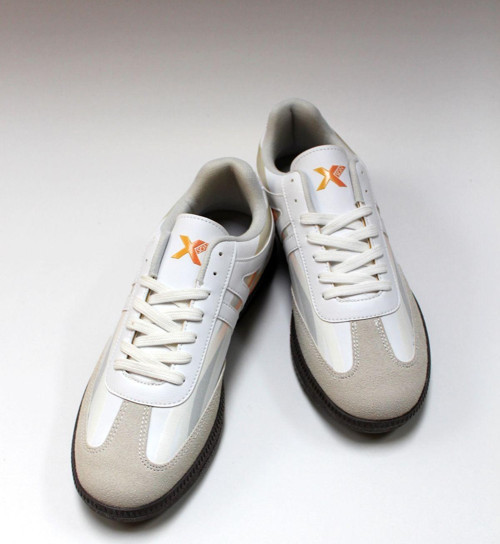 Dijital Baskı Oranj Kahve Taban Şerit Desen Kadın Sneaker Kadın Ayakkabı