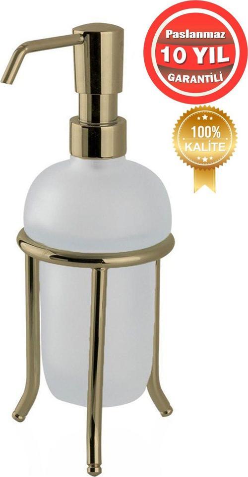 Paslanmaz Pirinç Dilek Set Üstü Sabunluk Altın Gold