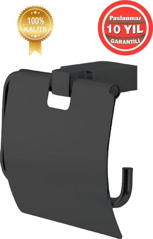 Paslanmaz Pirinç Mat Siyah Titanik Tuvalet Kağıtlık