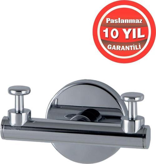 Paslanmaz Pirinç Flora 2'Li Bornozluk Askılık