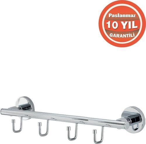 Paslanmaz Pirinç Flora 4^Lü Set Askılık Havlu Askısı