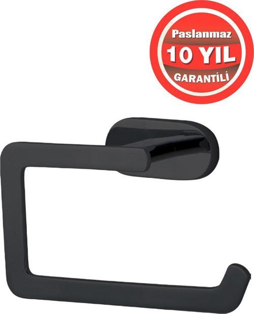 Paslanmaz Pirinç Mat Siyah Zirve Tuvalet Kağıtlık