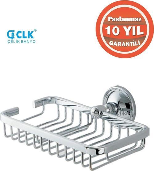Paslanmaz Pirinç Mercan 10X19 Rozetli Sabunluk Süngerlik
