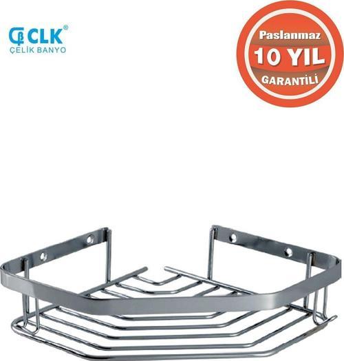 Paslanmaz Çelik Erpa 1’Li 19X19 Cm Şampuanlık Köşe Süngerlik