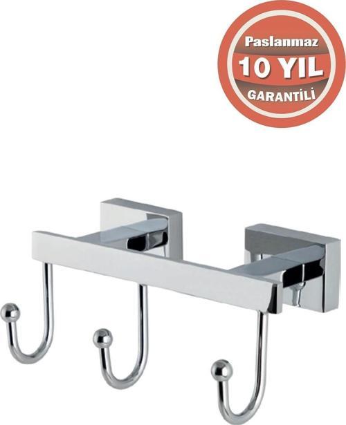 Paslanmaz Pirinç Kenzo 3'Lü Set Askılık