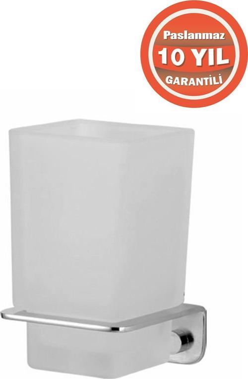 Paslanmaz Çelik Paris Montajlı Camlı Sabunluk