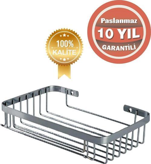 Paslanmaz Çelik Taci 1’Li 23X15 Cm Şampuanlık Köşe Süngerlik