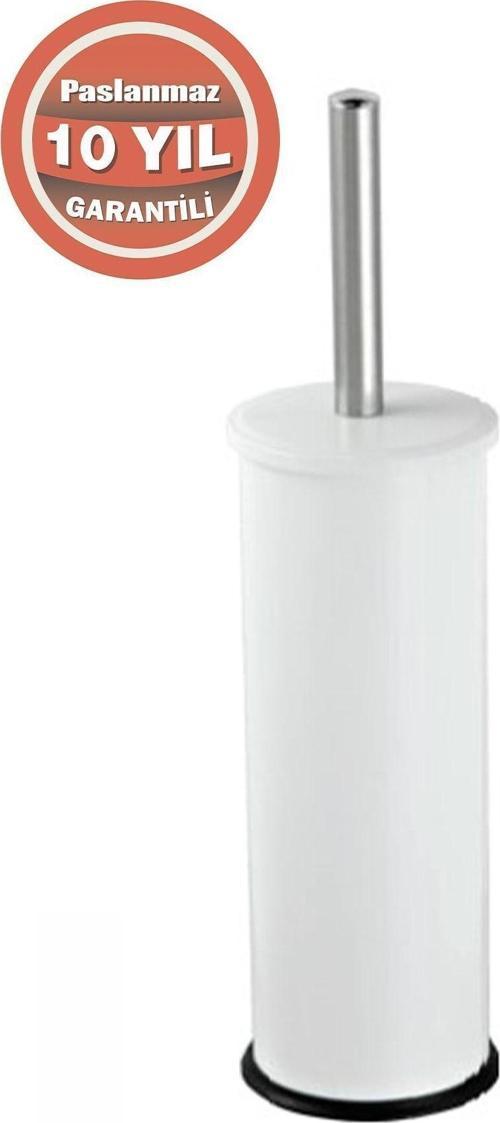 Paslanmaz Çelik Tuvalet Fırçası Klozet Fırçası Beyaz