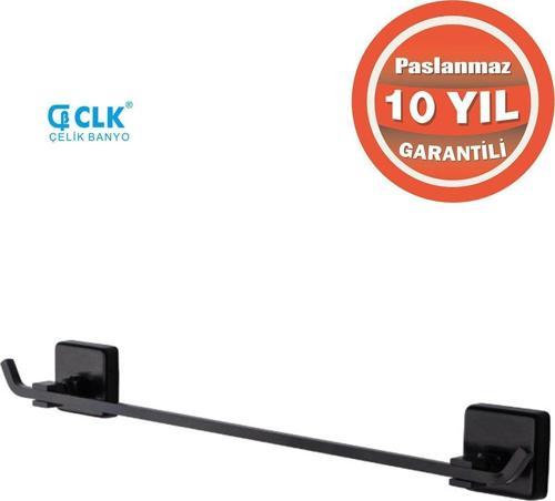 Paslanmaz Pirinç Kumru Mat Siyah Uzun Havluluk 50 Cm
