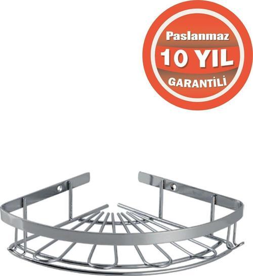 Paslanmaz Çelik Zirve 1'Li 19X19 Cm Şampuanlık Banyo Rafı