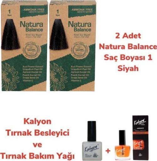 SAÇ BOYASI 1 SİYAH 2 ADET + KALYON TIRNAK BESLEYİCİ VE BAKIM YAĞI