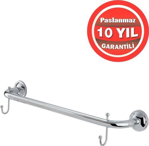 Paslanmaz Pirinç Bella Kancalı 60 Cm Uzun Havluluk