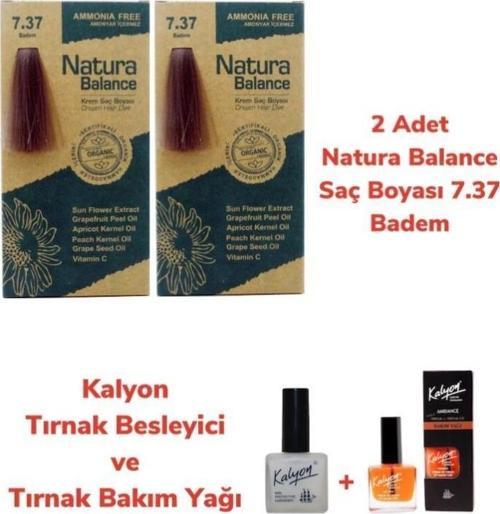 SAÇ BOYASI 7.37 BADEM 2 ADET + KALYON TIRNAK BESLEYİCİ VE BAKIM YAĞI