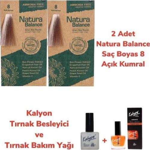 SAÇ BOYASI 8 AÇIK KUMRAL BAKIR 2 ADET + KALYON TIRNAK BESLEYİCİ VE BAKIM YAĞI