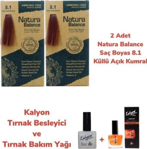 SAÇ BOYASI 8.1 KÜLLÜ AÇIK KUMRAL BAKIR 2 ADET + KALYON TIRNAK BESLEYİCİ VE BAKIM YAĞI