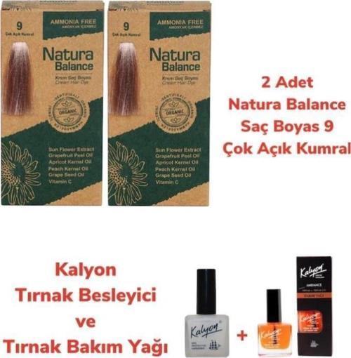 SAÇ BOYASI 9 ÇOK AÇIK KUMRAL BAKIR 2 ADET + KALYON TIRNAK BESLEYİCİ VE BAKIM YAĞI
