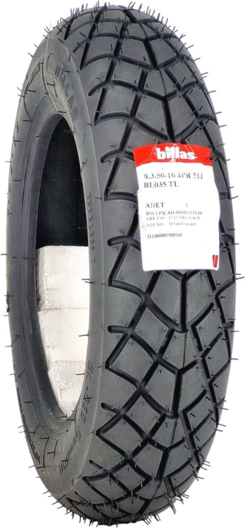 Motosiklet Lastik 350-10 Tl (Tubeless - Dubleks)