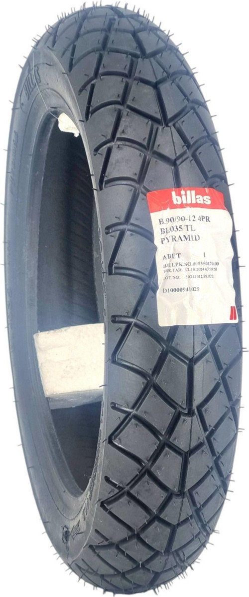 Motosiklet Lastik 90/90-12 Tl (Tubeless - Dubleks)