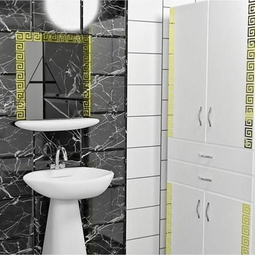 Pleksi Dekor Süs Labirent Bordür 10X Adet 7X7 Pleksi Dekoratif Bordür Altın (Gold) Ayna Antre