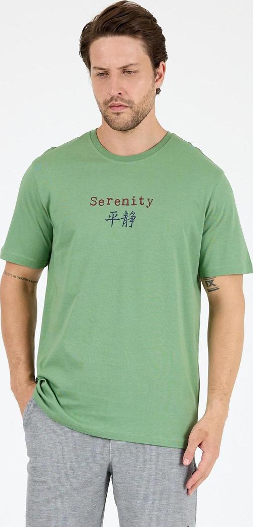 %100 Pamuk Bisiklet Yaka Baskılı Rahat Kesim, Nefes Alabilir Kumaş Erkek Tişört Basic Tişört 0104