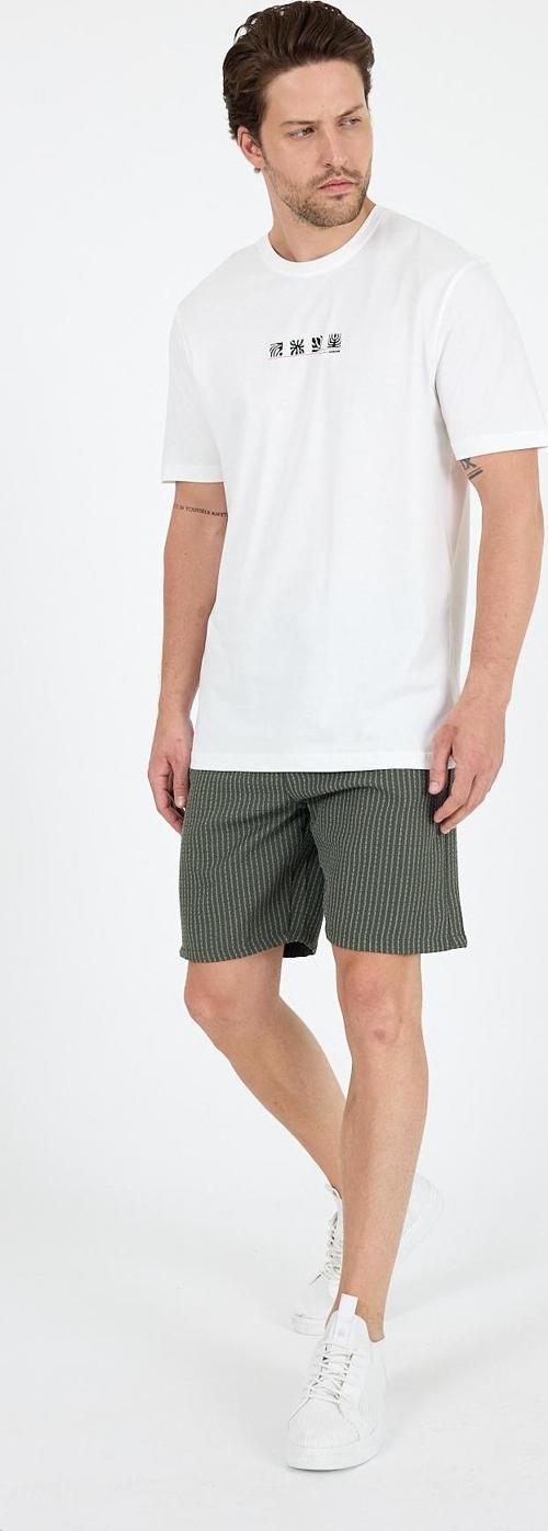 Erkek %100 Pamuk Bisiklet Yaka Kısa Kollu Baskılı T-Shirt  Rahat ve Şık Günlük Tişört 0106