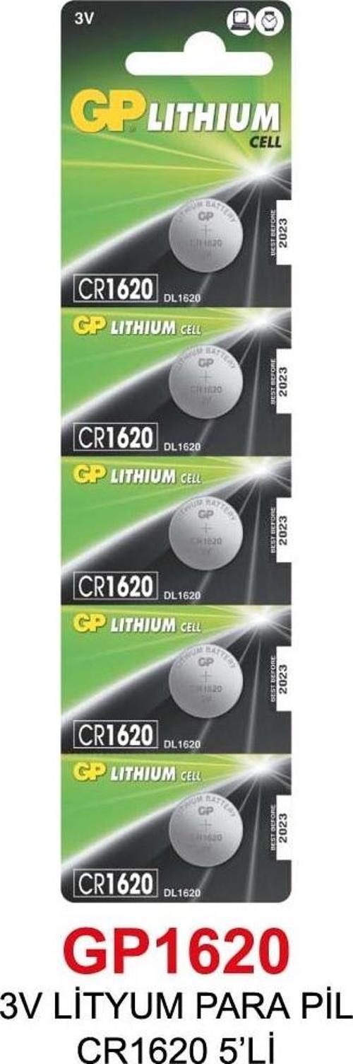 3V LİTYUM PARA PİL CR1620 5’Lİ