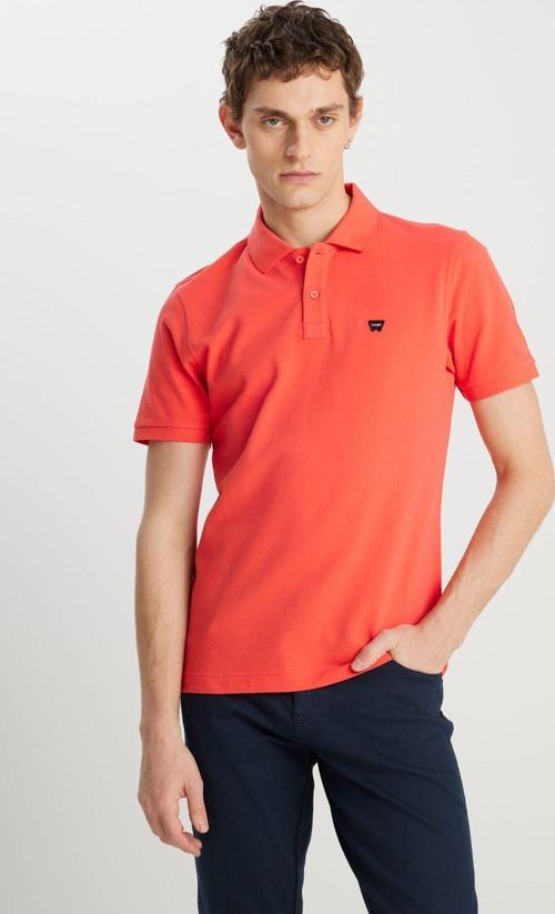 Erkek Pamuklu Regular Fit Mercan Rengi Polo Yaka Tişört - W7D5K4XX2T