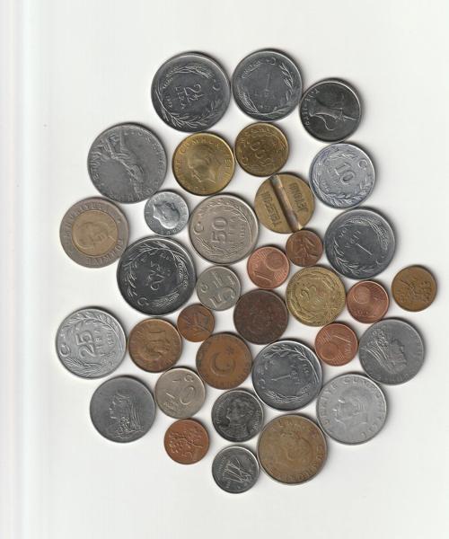 368605ba224527 Yerli/Yabancı 33 Adet Eski Madeni para Jeton