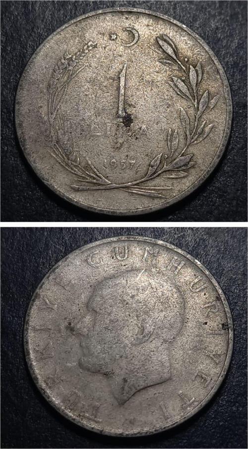 399636860aac8842de 1957 Menderes 1Lira Haliye Eski Madeni Para