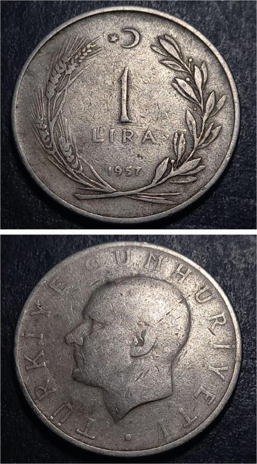399636860aad3682dd 1957 Menderes 1Lira Haliye Eski Madeni Para