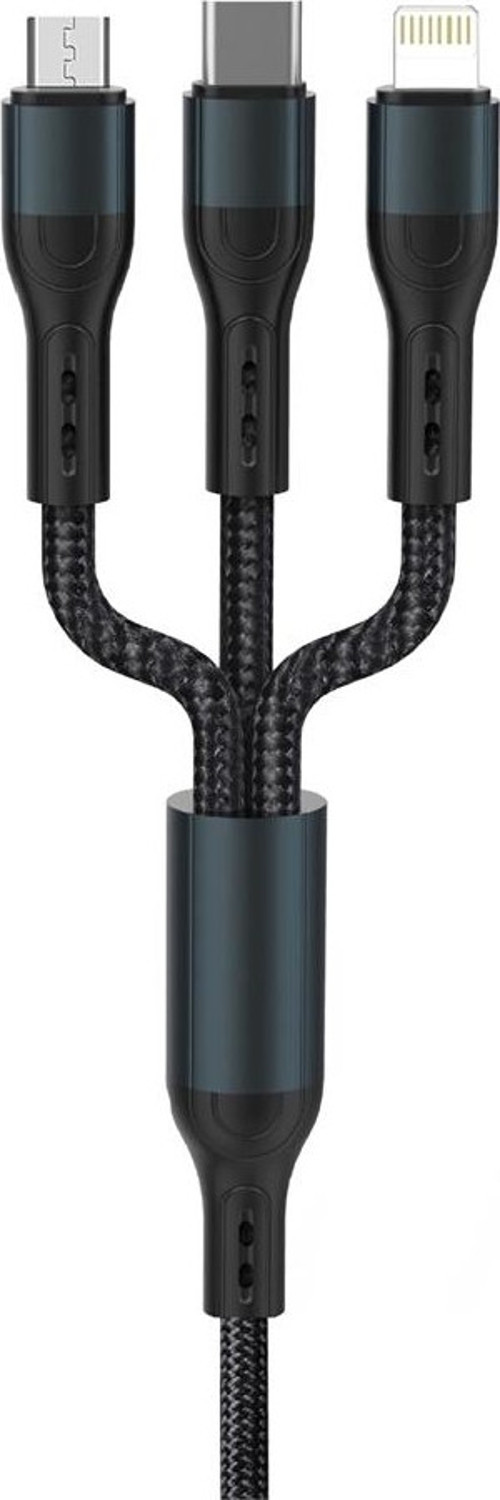 Force Cb631 Örgülü Ve Güçlendirilmiş 100 Cm Çoklu Şarj Ve Data Kablosu