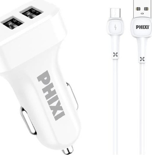 Pcc511m Basic 2.1a Çift Çıkışlı Micro Usb Kablolu Araç Şarj Cihazı