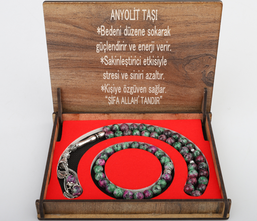 Kutulu 33 Lü Tesbih Bileklik Seti Anyolit