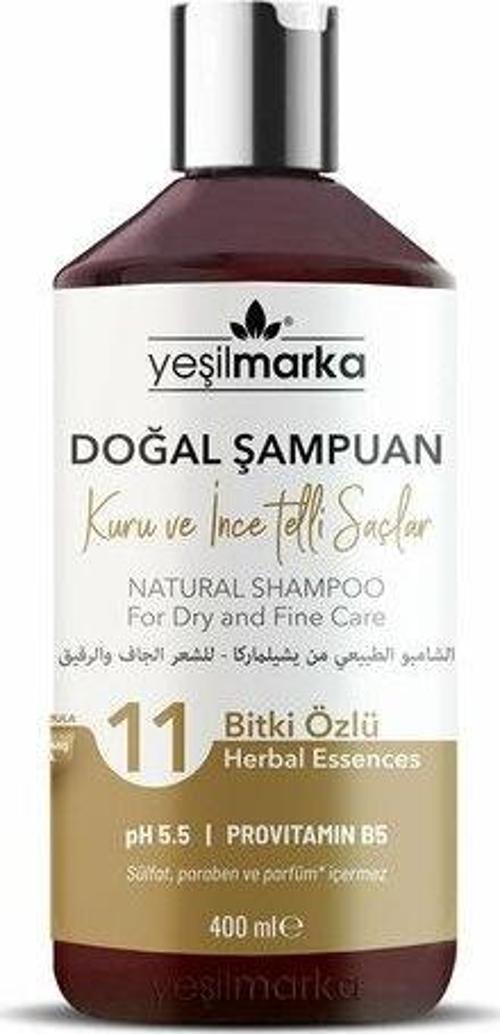 Yeşil Marka Doğal Şampuan - Kuru Ve İnce Telli Saçlar İçin 400 Ml
