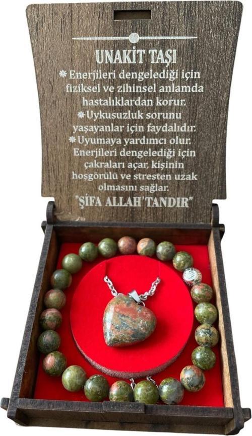 Kutulu Kolye Bileklik Seti Unakit