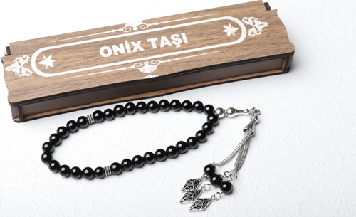 Kutulu 33 Lü Tesbih Oniks Taşı