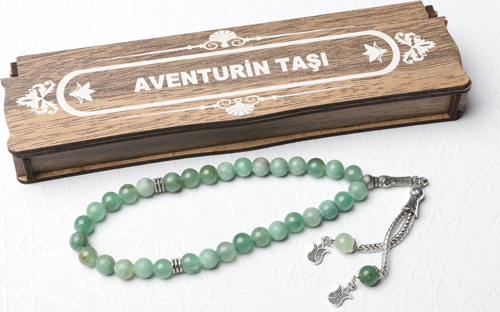 Kutulu 33 Lü Tesbih Aventurin Taşı