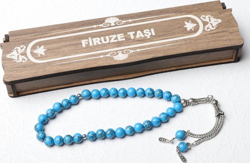 Kutulu 33 Lü Tesbih Firuze Taşı