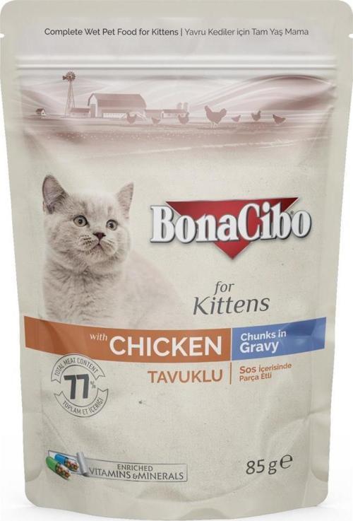 Pouch Tavuklu Yavru Kedi Konservesi 85 gr