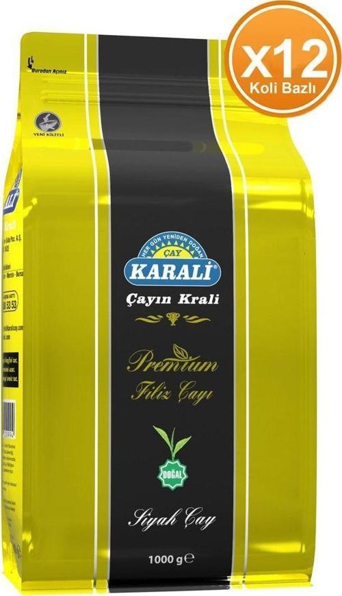 Karali Premium Filiz Dökme Çay 1 Kg (Kilitli Poşet) X 12 Adet