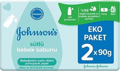 Johnsons Baby Sütlü Bebek Sabunu 2 x 90 gr Eko Paket