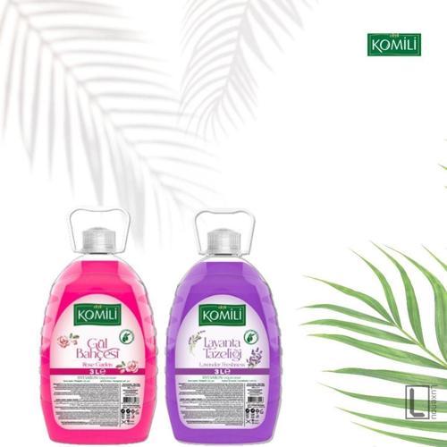 Gül Bahçesi 3 Litre 1 Adet + Komili Lavanta Tazeliği 3 Litre + 1 Adet Sıvı Sabun