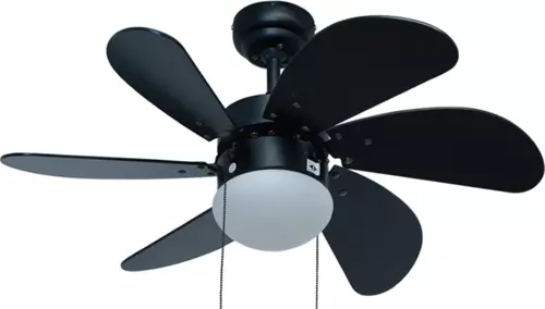 5 Kanatlı Siyah Ahşap Dekoratif Tavan Vantilatörü 60W Kcf279
