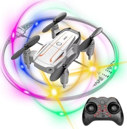 Katlanabilir Mini BK2 Drone Optik Akışlı LED Işıklı Tek Tuş Kalkış Katlanabilir Tasarım  RC Uzaktan Kumandalı DRONE