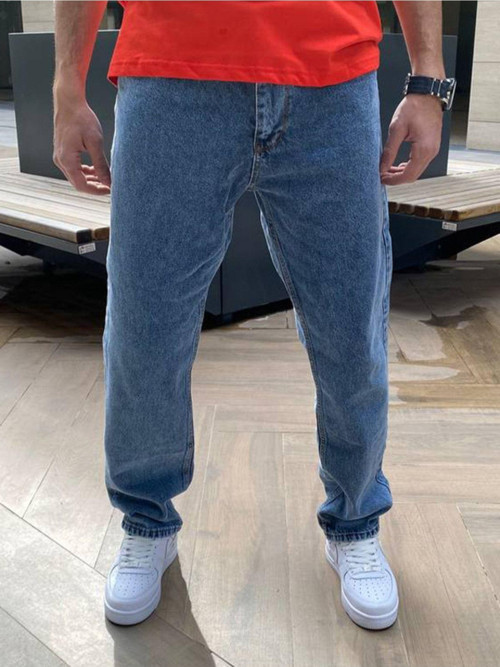 Koyu Mavi Baggy Jeans